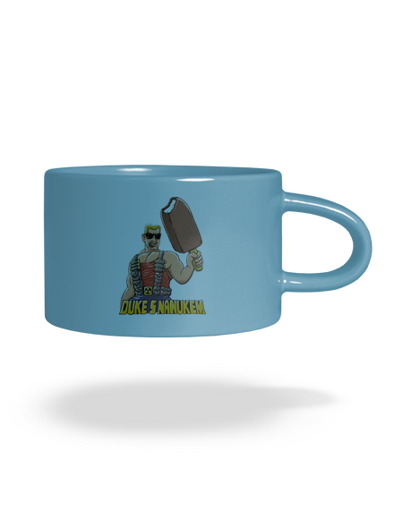 Duke s nanukem hrnek makronka Blue Macaron