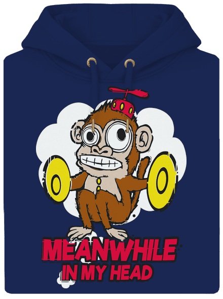 Monkey in my head unisex mikina premium Navy