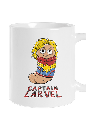 Captain Larvel klasický hrnek White