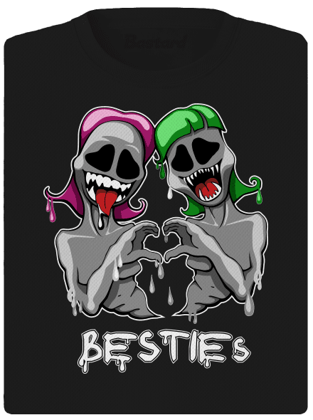 Besties dámské sportovní tričko Black