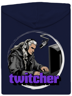 Twitcher pánská mikina na zip Navy