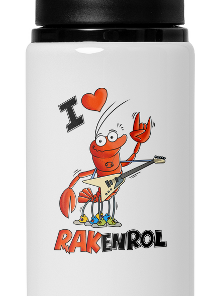 Rakenrol lahev na vodu White