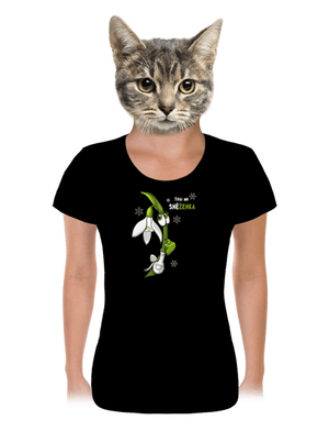 Sněženka a Tulipán dámské tričko Black