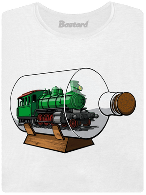 Lokomotiva v láhvi dámské tričko premium White