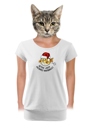 Jsem nafouklej dámské tričko s lemem White