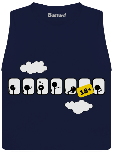 Letadlo dámské tílko volné Navy