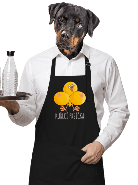 Kuřecí prsíčka zástěra Black