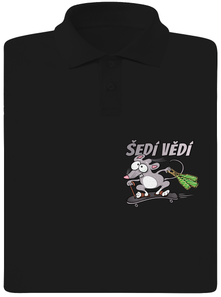Šedí vědí - myšák pánská polokošile Black