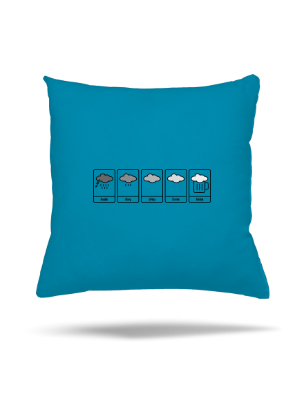 Předpověď počasí polštář Blue Turquoise