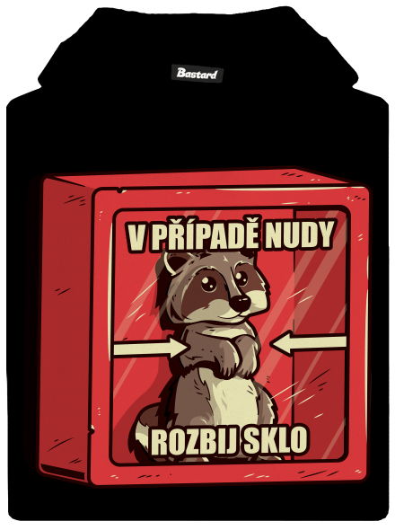 Medvídek mýval dětská mikina klokanka Black