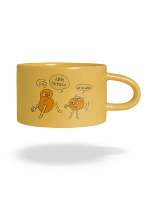 Opilé brambory hrnek makronka Yellow Macaron