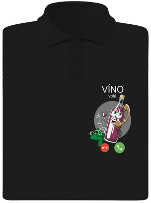 Červené víno volá pánská polokošile Black