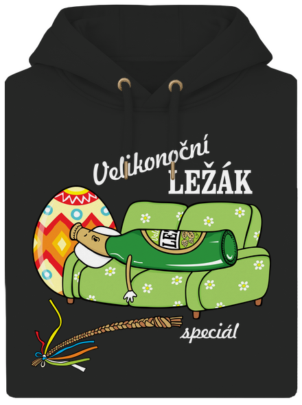 Velikonoční ležák unisex mikina premium Dark Black