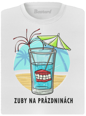 Zuby na prázdninách dámské sportovní tričko White