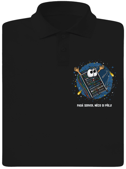 Padá server pánská polokošile Black