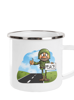 Peace plecháček White