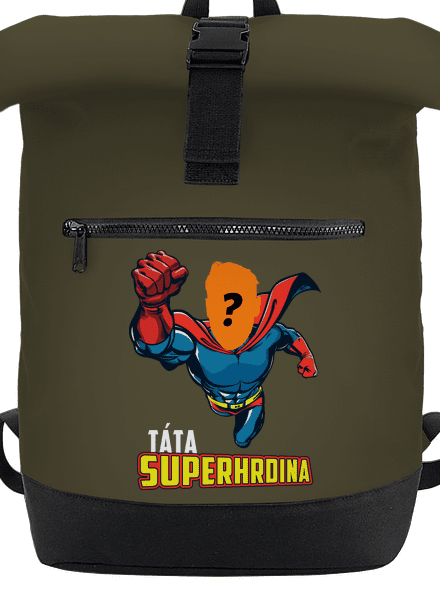 Táta superhrdina batoh Military Green