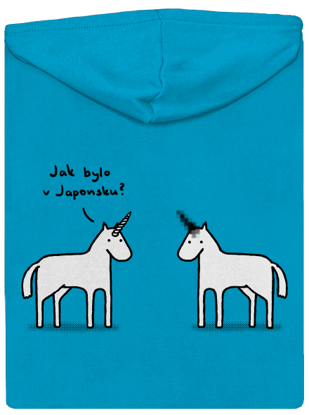 Pornorožec dámská mikina na zip Blue Atol