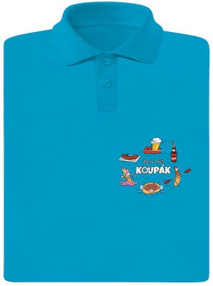Český koupák pánská polokošile Blue Atol