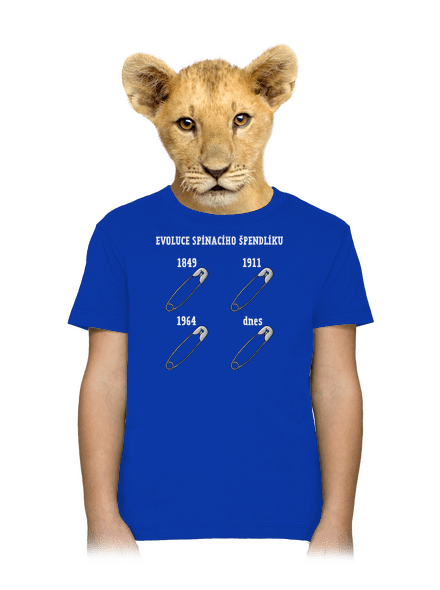 Evoluce spínacího špendlíku dětské tričko Royal Blue