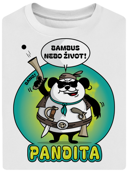 Pandita unisex tričko oversized White