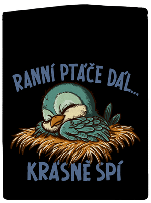 Ranní ptáče spí dámská mikina na zip Black