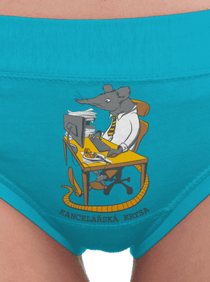 Kancelářská krysa dámské kalhotky Turquoise