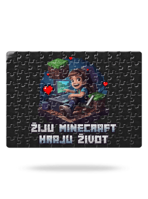 Žiju Minecraft puzzle White