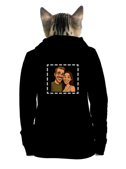 Karikatura z vlastní fotky dámská mikina na zip Black