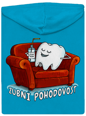 Zubní pohodovost dámská mikina na zip Blue Atol