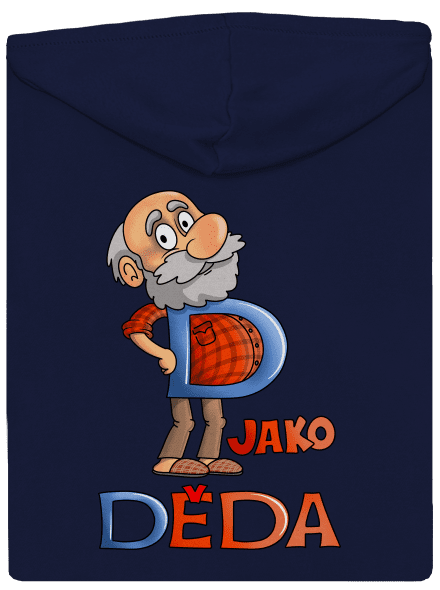 D jako děda pánská mikina na zip Navy