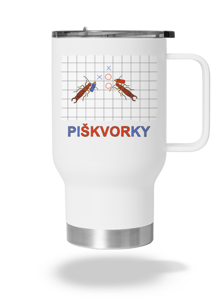 Škvoří piškvorky termohrnek White