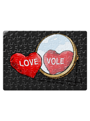 Love vole puzzle White