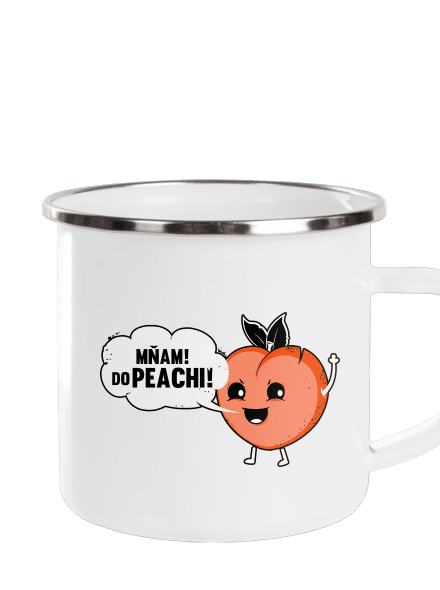 Mňam do peachi plecháček White