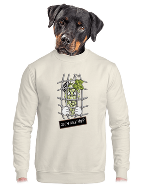 Nevinný Hrozen unisex mikina bez kapuce Off White