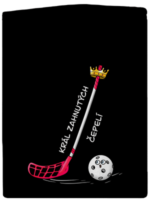 Král zahnutých čepelí - florbal pánská mikina na zip Black