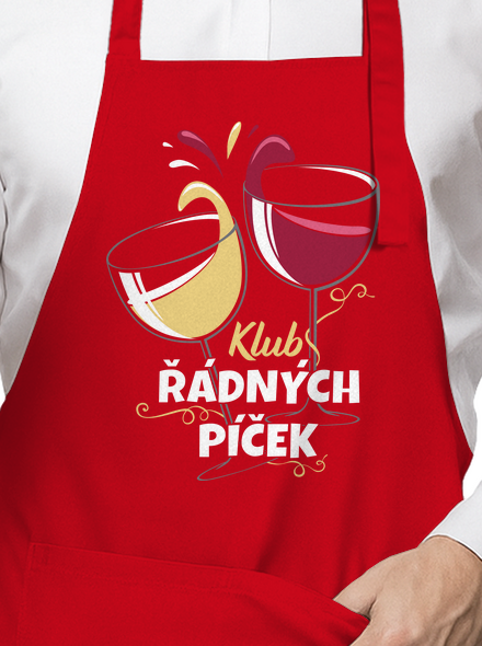 Klub řádných píček zástěra Red