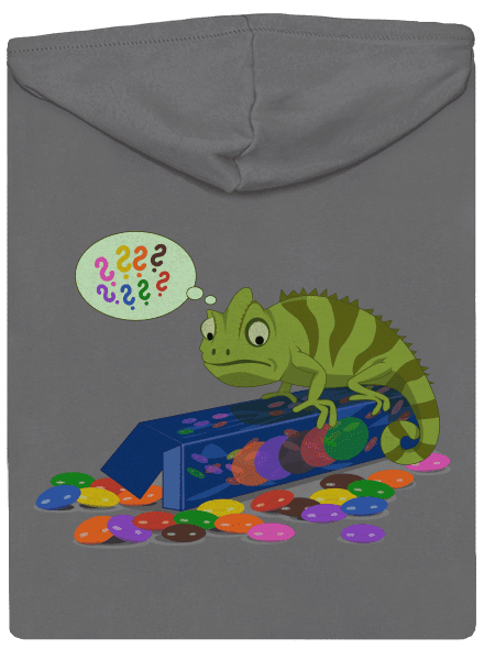 Zmatený chameleon dámská mikina na zip Steel Gray