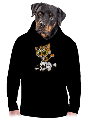 Tygřík pánská mikina klokanka Black