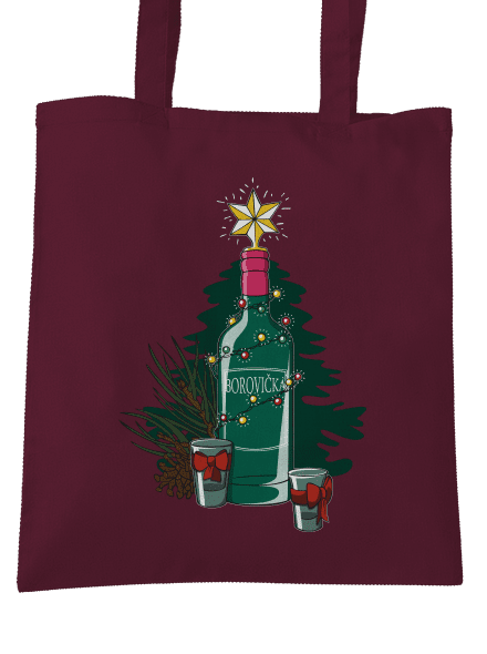 Vánoční borovička taška Burgundy