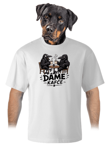 Dáme kafče unisex tričko oversized White