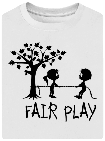 Fair play unisex tričko oversized White