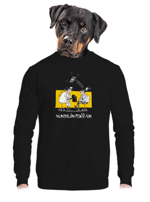 unisex mikina bez kapuce