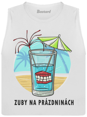 Zuby na prázdninách dámské tílko volné White
