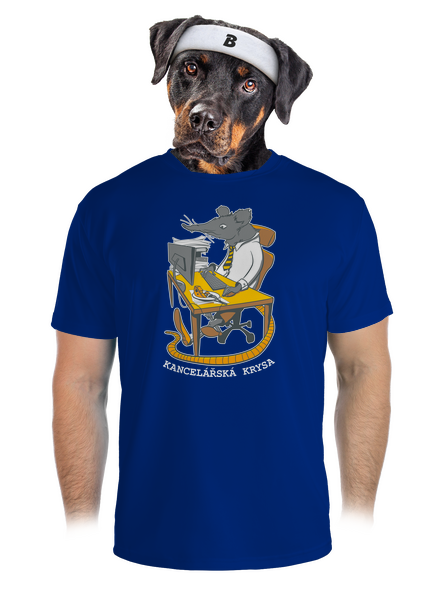 Kancelářská krysa pánské sportovní tričko Royal Blue Mal