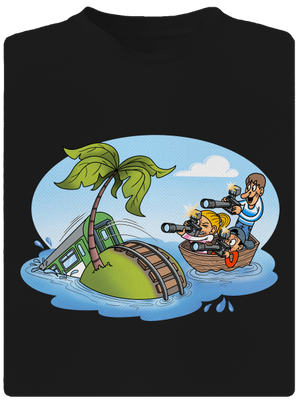 Ostrov železnice pánské sportovní tričko Black