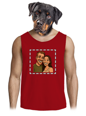 Karikatura z vlastní fotky pánské tílko Red