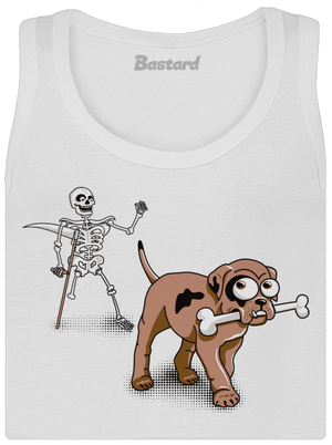 Kostlivec dámské tílko klasické White