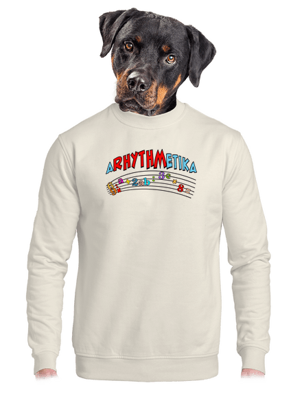 Arhythmetika unisex mikina bez kapuce Off White