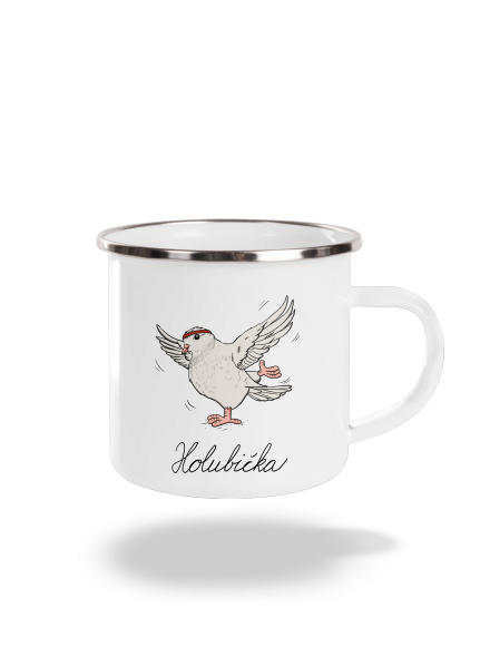 Holubička plecháček White